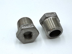 2 PACK STAINLESS STEEL BUSHING REDUCER3/8″ x 1/8″ NPT PIPE