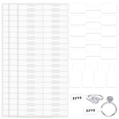 AZUREAL 1000PCS Jewelry Tags, White 6.8 x 1.2 cm or 2.7 x 0.47 inches,