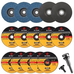 16pcs 3 Inch Flap Discs Cut Off Wheel 3/8 Arbor Kit Silicon Carbide Grinding