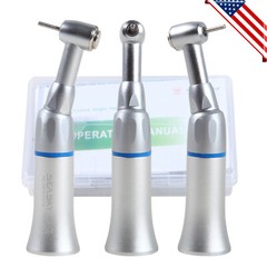 1-5* Dental Slow Low Speed Contra Angle Handpiece Push Button Fit FG 1.6mm Bur