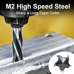 1” Bridge Construction Reamer Drill Bit, M2 HSS Taper Chucking Reamer for Steel