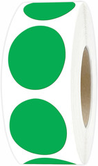 1″ Round Color-Coding Dot Labels, 1000 Stickers on a Roll