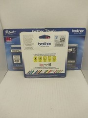 New Lot of 3 Brother P-touch TZe-221 (3/8”) TZe-2312PK (1/2”)Tape Black-On-White