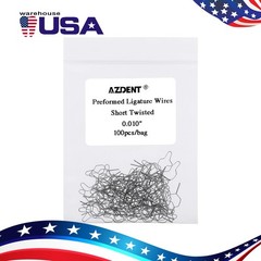 Dental Ligature Ties Orthodontic Wire Preformed Long Short Stainless Steel 100pc