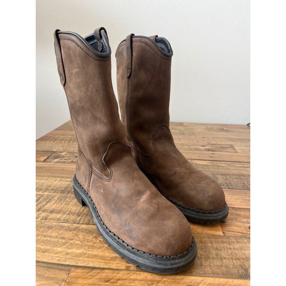 Red Wing 4436 Mens Waterproof Metatarsal Guard Pull On Work Boots Brown 7.5 D