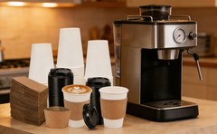 Coffee Cups, 50 Pack 12 oz Disposable Coffee Cups with Lids and Sleeves,