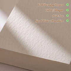 Prudiut 60 Pcs Watercolor Bookmarks, 140 lb/300 GSM 1.9 x 5.9 inches, white