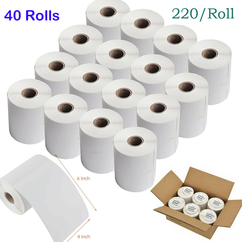 40 Rolls 4″x6″ Direct Thermal Shipping Labels for 1744907 Dymo 4XL LabelWriter