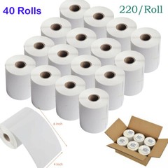 40 Rolls 4″x6″ Direct Thermal Shipping Labels for 1744907 Dymo 4XL LabelWriter