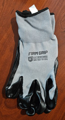1 Pair Firm Grip Large Nitrile Coated Latex Free Work Gloves A1 Cut Resistance