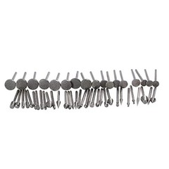 Drilax 50 Pieces Diamond Drill Bit Burr Set Grit 120 Sea Glass for Crafts Rocks