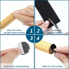 Shappy 2 Packs 120 X 2 X 0.04 Inch Felt Strips with Adhesive Backing Felt Tape R