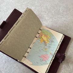 Filofax 1980s Late Bible Size System Notebook Italian Calf Leather Vintage