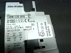 Allen Bradley 140M-C2E-B16 Ser B Motor Protector w/ 190S-AND2-CB16C Ser B & 100-