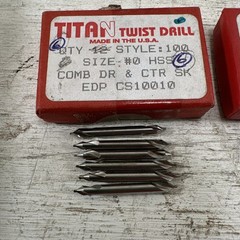 Lot Of 16 New Titan CS10010 CS00020 Size 0&00 Combination Drill Countersink