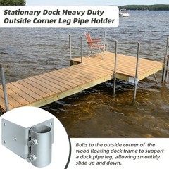 Stationary Dock Heavy Duty Floating Dock Brackets Side Leg Pipe Holder Rail