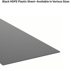 HDPE Plastic Sheet Stock – 1/2″ Thick (12mm) – Black – Various Sizes