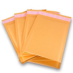 PolycyberUSA 500 pcs #0000 Kraft Bubble Envelopes Mailers 4 X 6