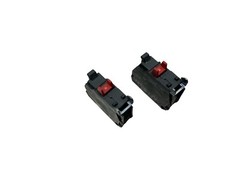 (LOT OF 2) ZBE-102 Single contact block silver alloy screw clamp terminal 1NC