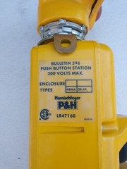 NEW P&H HARNISCHFEGER 596 8-PUSHBUTTON HOIST/CRANE PENDANT CONTROL ENCLOSURE