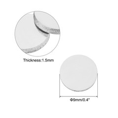 Stamping Blank Brass Round DIY Crafts Tags Silver, 9mm/0.4″, Pack of 24