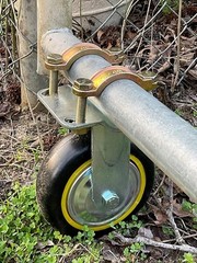 Farm Gate Wheel Kit – 2 Pack, 6” Metal Gate Support Wheels with Clamps & Screws