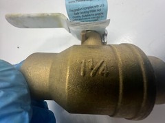 Apollo 1-1/4″ FNPT 600CWP Brass Lead Free Full Port Ball Valve 94ALF-206-01A