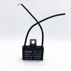CBB61 4mfd 4uf 4.0uf 250V VAC Fan MOTOR START Capacitor 2 WIRES
