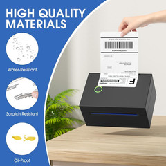 4″ X 6″ Direct Thermal Labels, 500 Fanfold Labels, for Shipping & Mailing, Perfo
