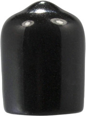 1/2” (12.7 mm) Outer Diameter Flexible Plastic Hole Plugs, Round Black Metal Tub