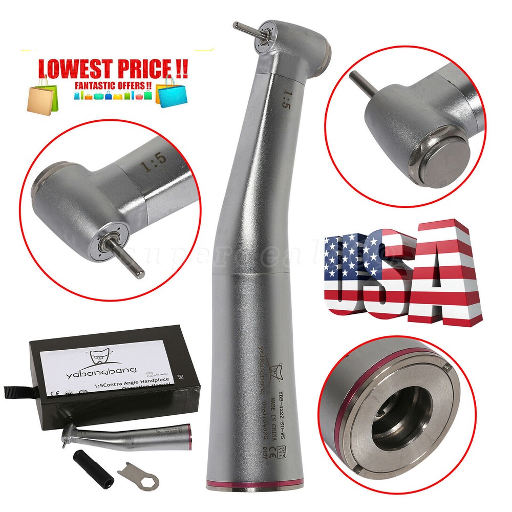 USA Dental Inner Water 1:5/External 1:1 Contra Angle Low Speed Handpiece Push