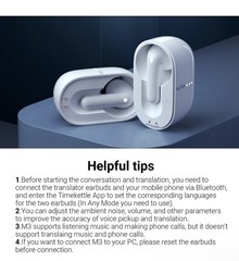 Timekettle M3 Language Translator Earbuds, Two-Way Translator Device with APP…