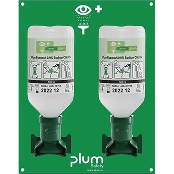 Eyewash station 2×0.5l H290xW228xD80approx.mm shelf life 3 years (unopened bottle)