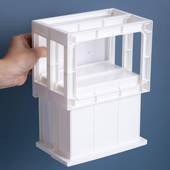 Small Stackable Desk Storage Box with 2 Drawers – Desktop Organizer for Offic…