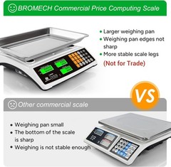 Price Computing Scale 88lb/40kg Commercial Food Scale for Produce Meat with Stai