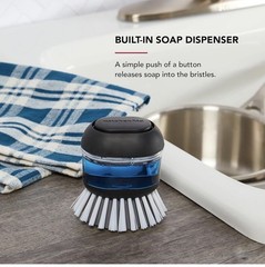 Kitchenaid Soap Dispensing Palm Brush with Built in Easy to Fill Soap Dispenser,
