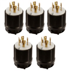 NEMA L16-30 Grounding Locking Plug, 30A 480V AC, 3 Pole 4 Wire, cUL Listed