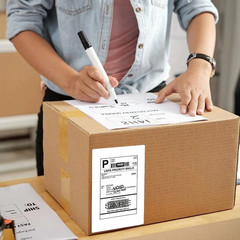 Half Sheet 200 Shipping Labels 8.5×5.5 Rounded Corner Self Adhesive 2 Per Sheet
