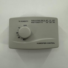 Humidifier Control Wall Humidistat Adjustable Dial Non Programmable Gray HVAC