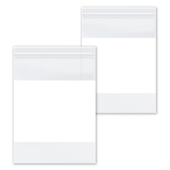 500 Pcs 13″ x 18″ 4 Mil Reclosable Bag Writeable White Block Water-Resistant