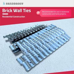 Sandbaggy Corrugated Brick Wall Tie – 22 Gauge Steel (7/8″ x 6-9/16″)