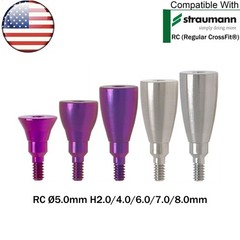 US 5Pcs Dental Healing Abutment Closure Cover Cap Screws Fit ITI Straumann NC/RC