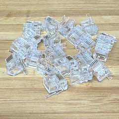 20x DEC MMJ RJ12 Modular Plug Left Latch Offset 6P6C Crimp Connector