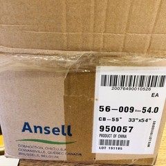 Ansell 56009/54.0 Chemical Protective Apron 6 mil Vinyl PVC CB-55 33X54 12pk