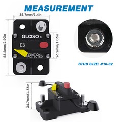 GLOSO E69 Surface Mount Mini T3 Manual Reset Circuit Breaker