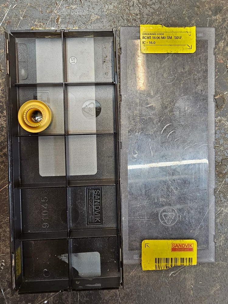 Qty 1 Sandvik RCMT 1606M0 SM RCMT1606M0-SM IC=16.0 S05F Grade Carbide Inserts