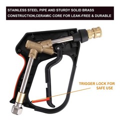 Pressure Washer Short Gun, Commercial 5000 PSI / 10.5 GPM, Swivel Inlet, 3/8 …