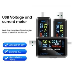 4.5~36V USB Type-C Digital Power Capacity Tester Voltage Current Meter Detector