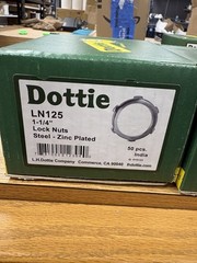 Lot of 100L.H. Dottie LN-150 Conduit Fitting Locknut 1-1/2 inches Steel Conduit