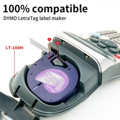 10PK Compatible Dymo LetraTag 16952 Refill 12mm Plastic Label Tape Clear LT-100H